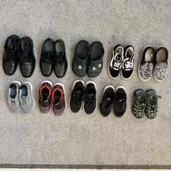 Kids 10 Pairs Of  Shoes Nike Jordan Vans 