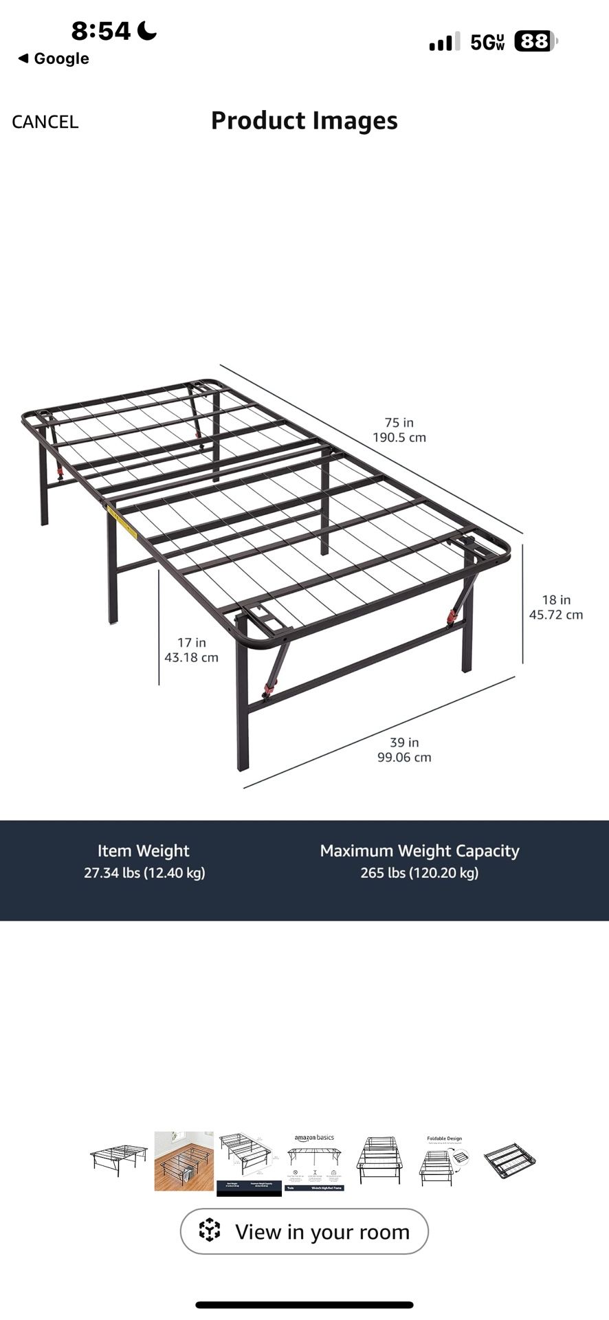 Collapsible Twin Xl Bed Frame