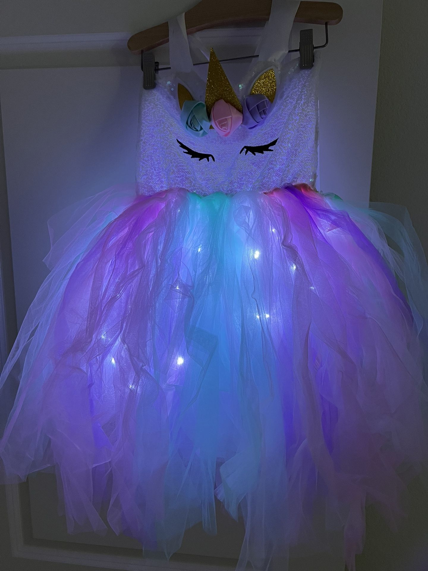 Unicorn Dress LED Lights With Headband