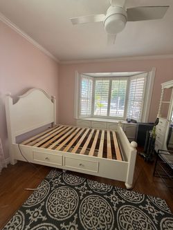 Teen girl full Bed frame & Armoir