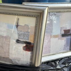 Large Heavy Art On Square Picture Lot