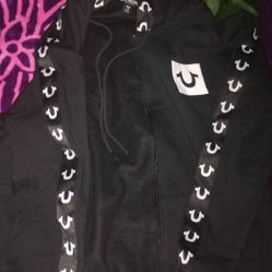 True Religion 2 Zip Up Hoodies : Color Black:Large