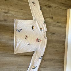 Madewell Botanical Embroidered Bell-Sleeve Sweatshirt