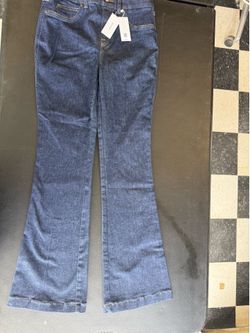 Spanx Denim Flare Raw Indigo Jeans Size Medium