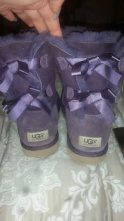 Purple bow uggs
