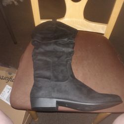 Comfortview Boots Black Suede Size 10