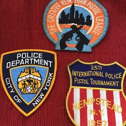 Vintage NYPD And Pistol Patches