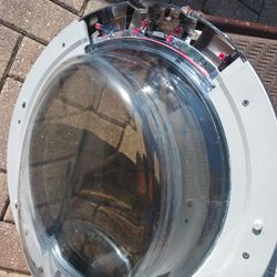 GE Profile Front Load Washer Door.