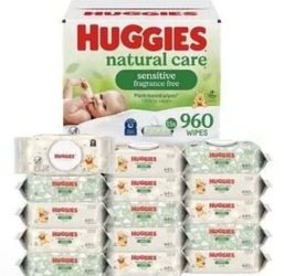 960 Baby Wipes (Huggies)