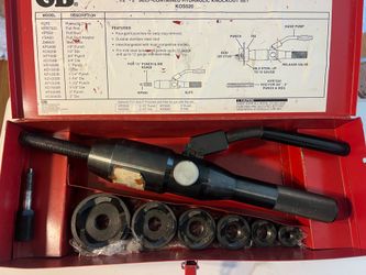 GARDNER BENDER SELF CONTAINED HYDRAULIC KNOCKOUT SET