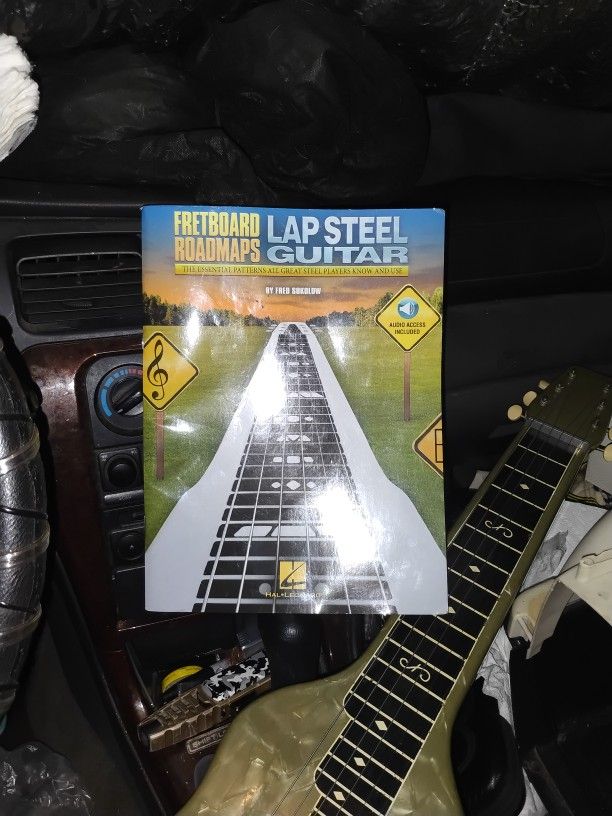 1950s Magnatone Lap Steel With MOTS Finish In Green With Lesson Book
