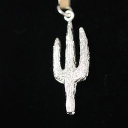 925 Sterling Silver Saguaro Cactus Pendant