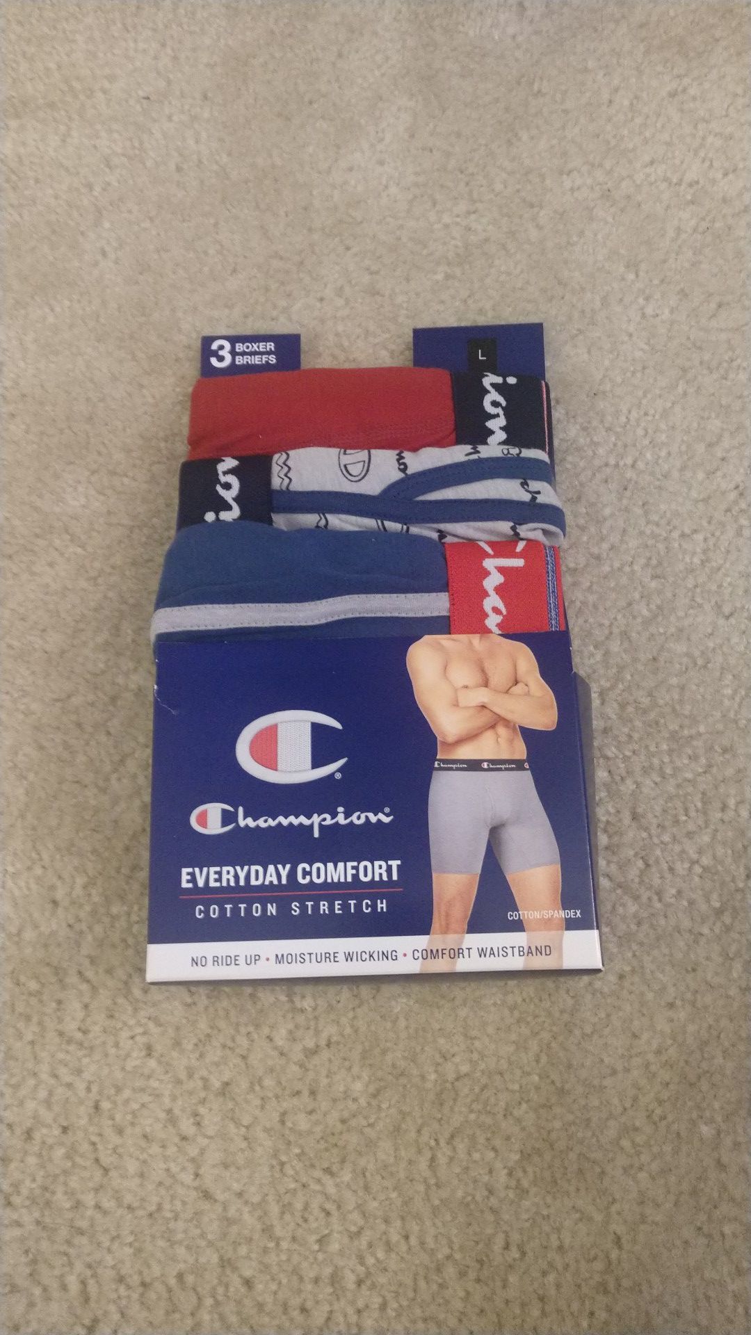 Men's Champion Boxer Briefs Underwear size Large
