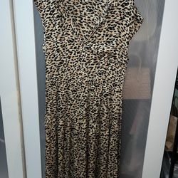 Animal Print Women Maxi Dress