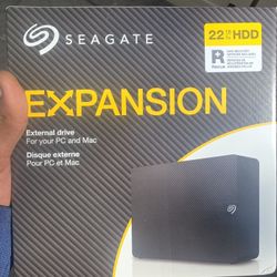 Seagate Expansion 22TB External Hard Drive HDD - USB 3.0, with Rescue Data Recovery Services