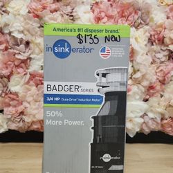 InSinkErator
Badger 700, 3/4 HP Continuous Feed Kitchen Garbage Disposal, Badger Series