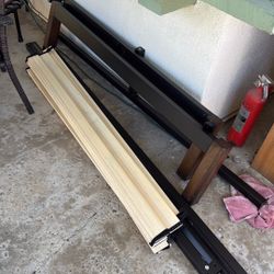 Metal Platform Bed Frame with Wood Slats