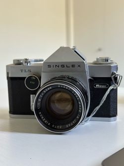 Ricoh Singlex TLS Vintage 35mm SLR Film Camera with Rikenon 55mm Lens