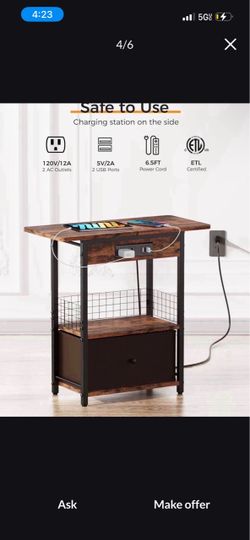 Small table with outlets