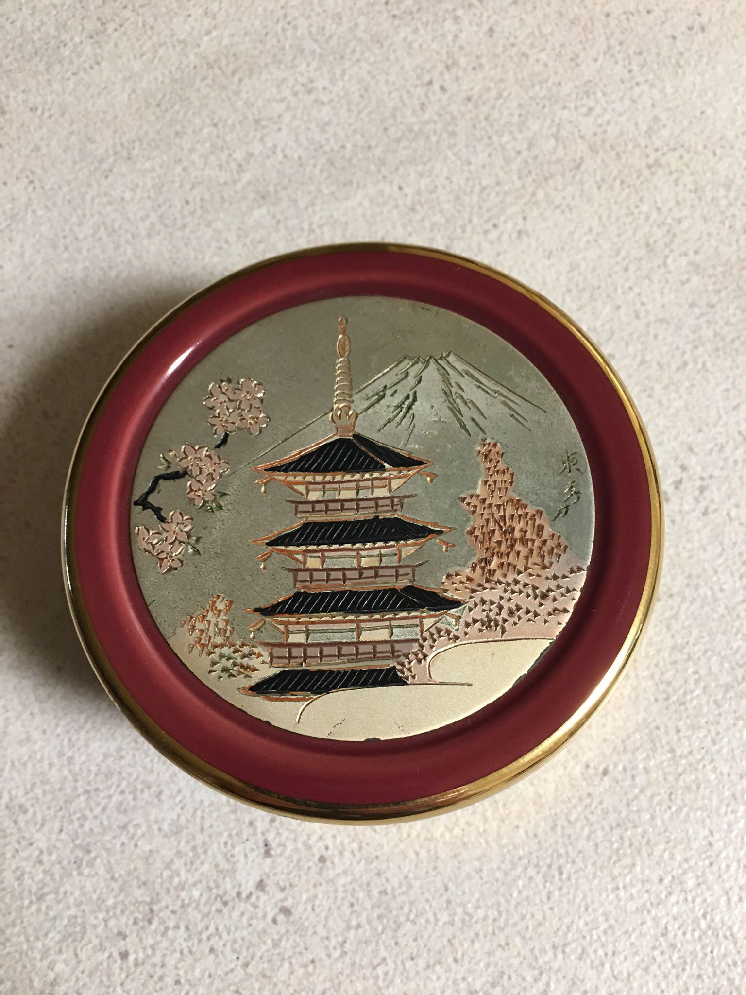 24 Karat Gold Trimmed Chokin Box From Japan