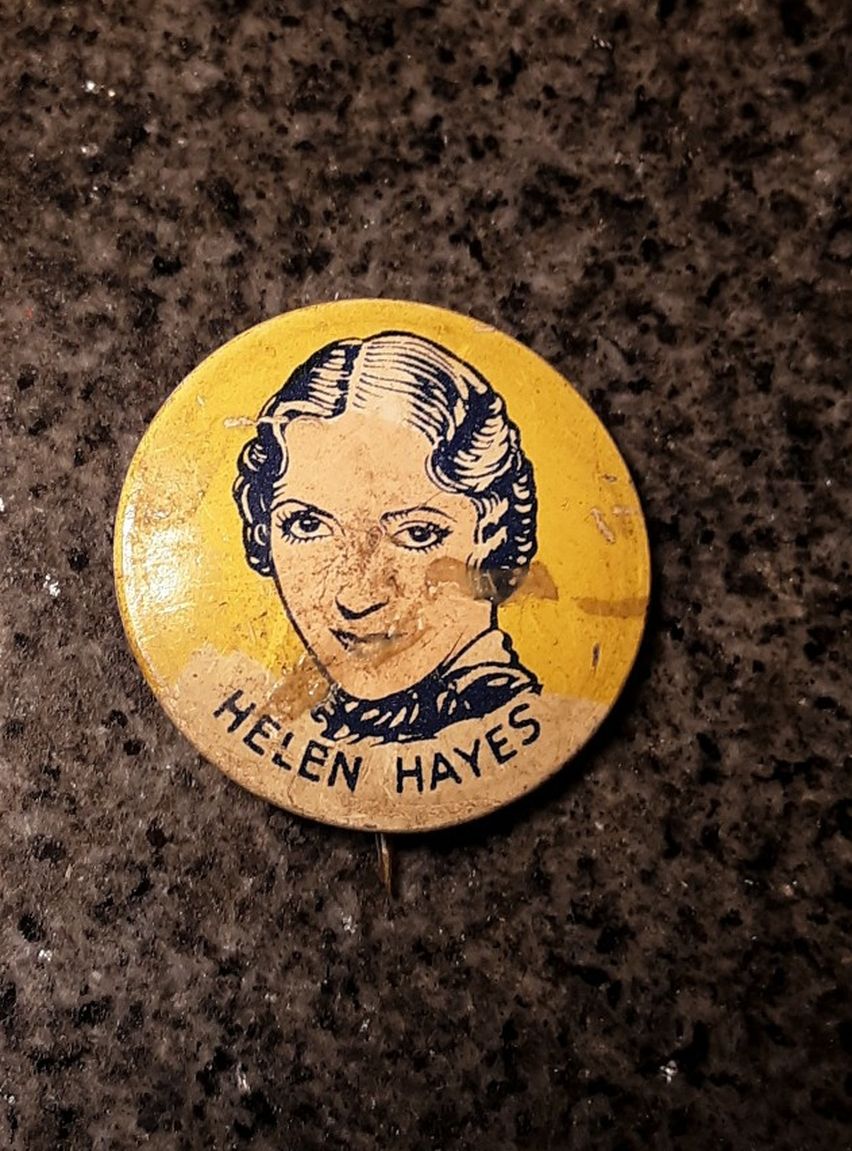 Helen Hayes 1930s Cracker Jack Prize PIN