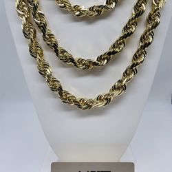 14K Diamond Cut Rope Chains! 14mm And Below Sale!