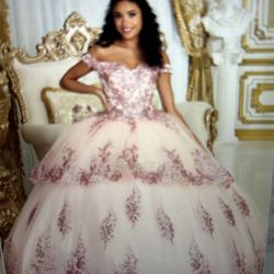 Stunning Pink Layered Quinceanera Dress Size 4, New