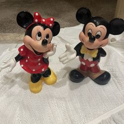 Mickey and Minnie mouse China figurines