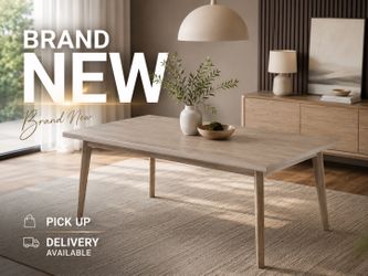 🔥 Brand New Modern Light Oak Dining Table – Scandinavian Minimalist Kitchen Table