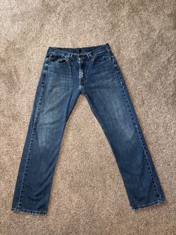 Levi’s 514 Men’s Jeans 34x32 Straight Fit Blue Denim 100% Cotton