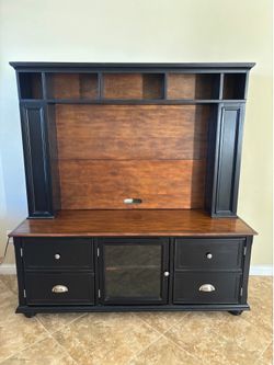TV stand with hutch