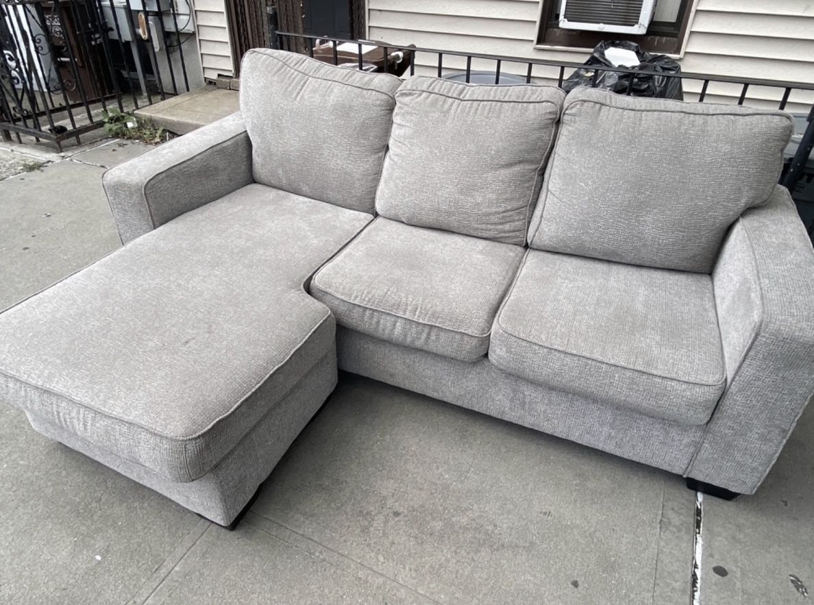 Ashley HomeStores Gray L-Shape Sectional Sofa