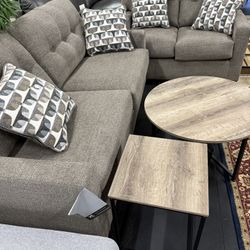 Sofa & Love Seat On Sale( 3 Pac Coffee Table Set) Free With Purchase