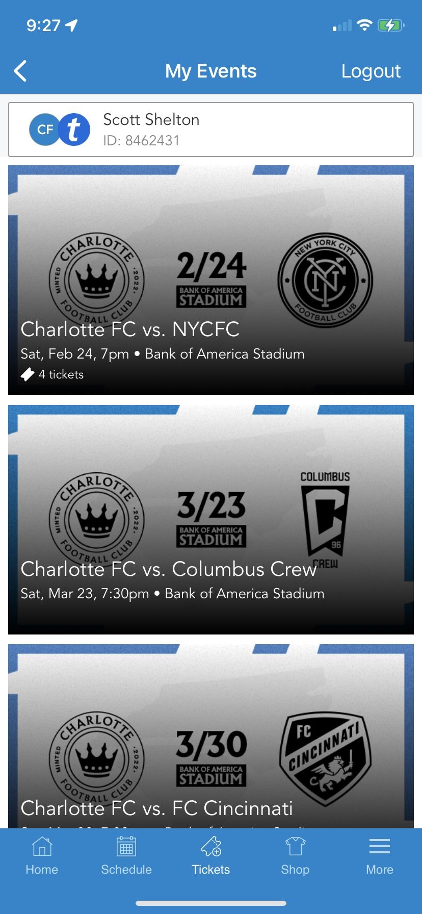 Charlotte FC Season Tickets 