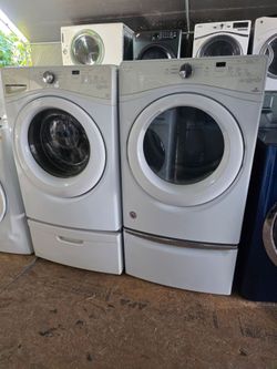 Whirlpool front load Washer and dryer set 🔹️ both works good 2️⃣ month's warranty
