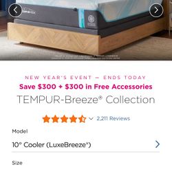 Tempurpedic Luxe Breeze Medium Hybrid