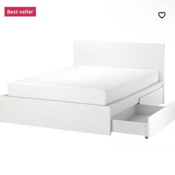 IKEA White Bed (MALM)