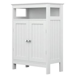 Bathroom standing storage with double shutter doors cabinet