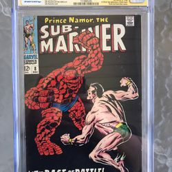 Sub-Mariner #8 (1968) CGC 6.5 — O/w to White; Stan Lee Signature Series (SS)