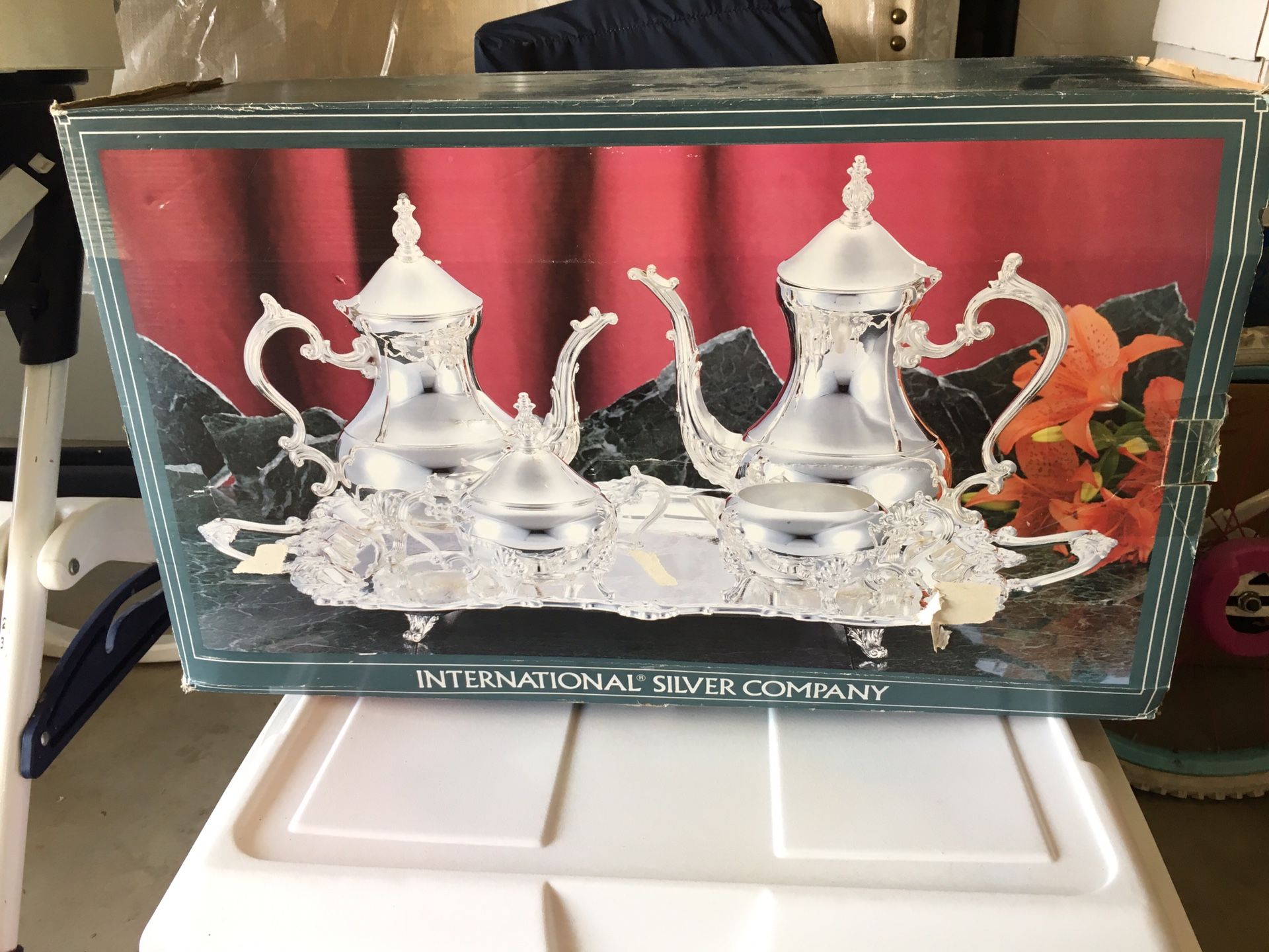 Silver plated tea set