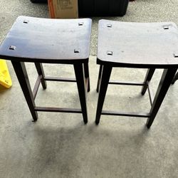 2 pier one Wooden Stools 
