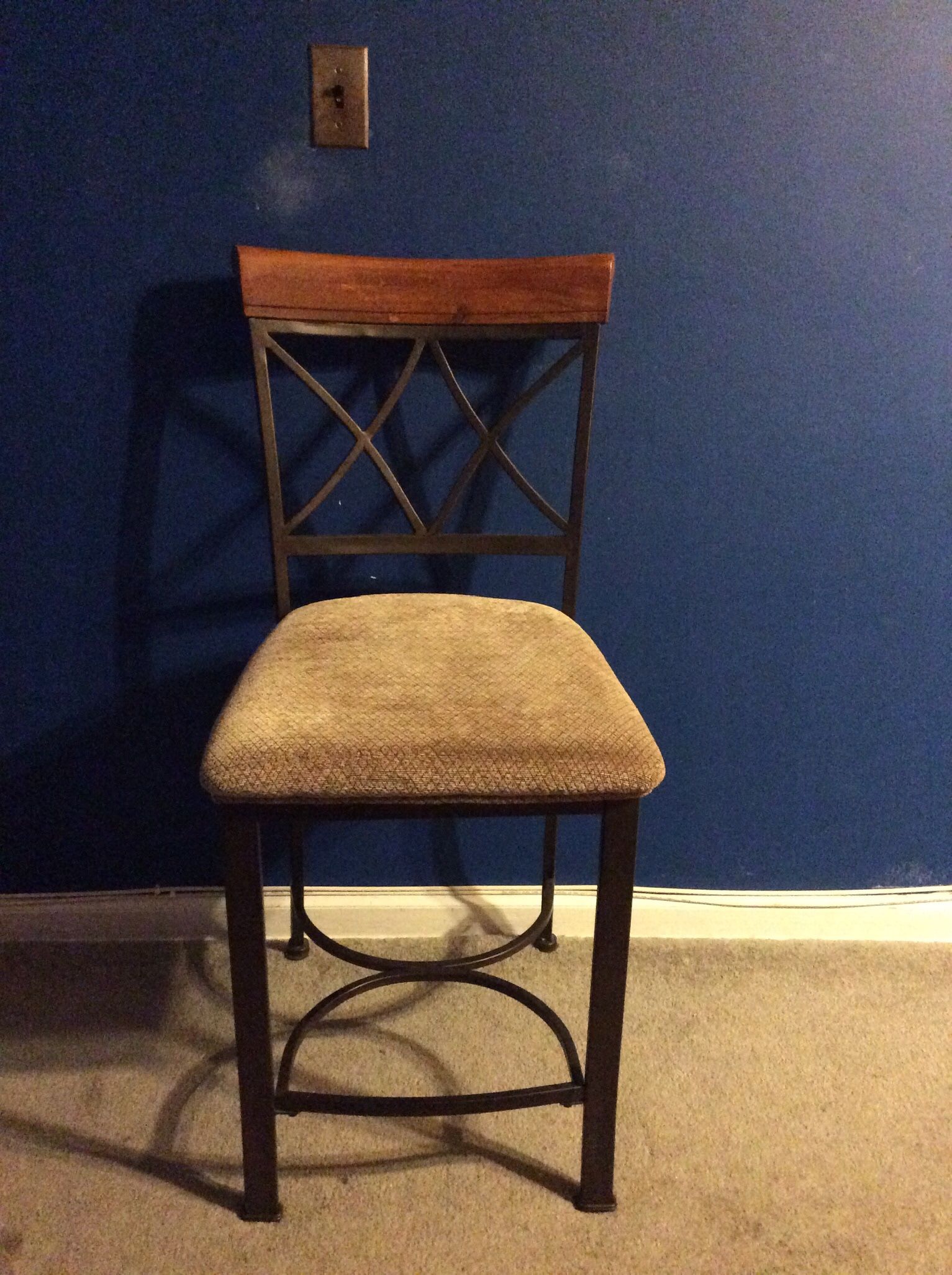 Metal Stool With Back