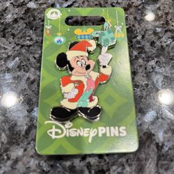 Disney Holiday Santa Mickey Mouse Pin.  Brand new on original card.  