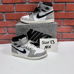 Nike Air Jordan 1 High Og ‘White Cement’ Size 13