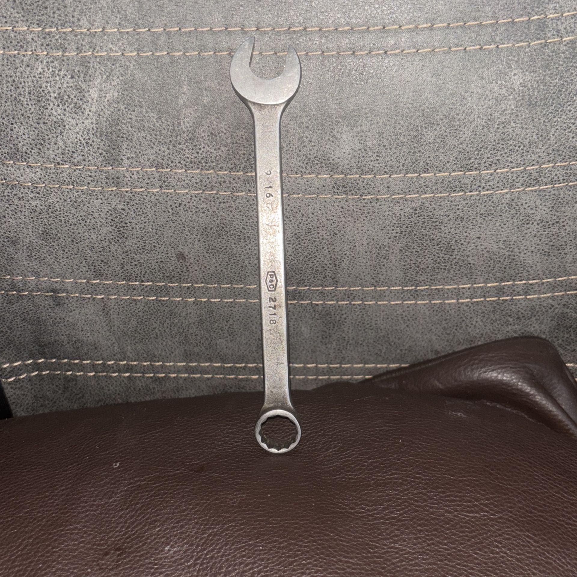 P&C 9/16" 12 Point Combination Wrench 2718 USA Vintage