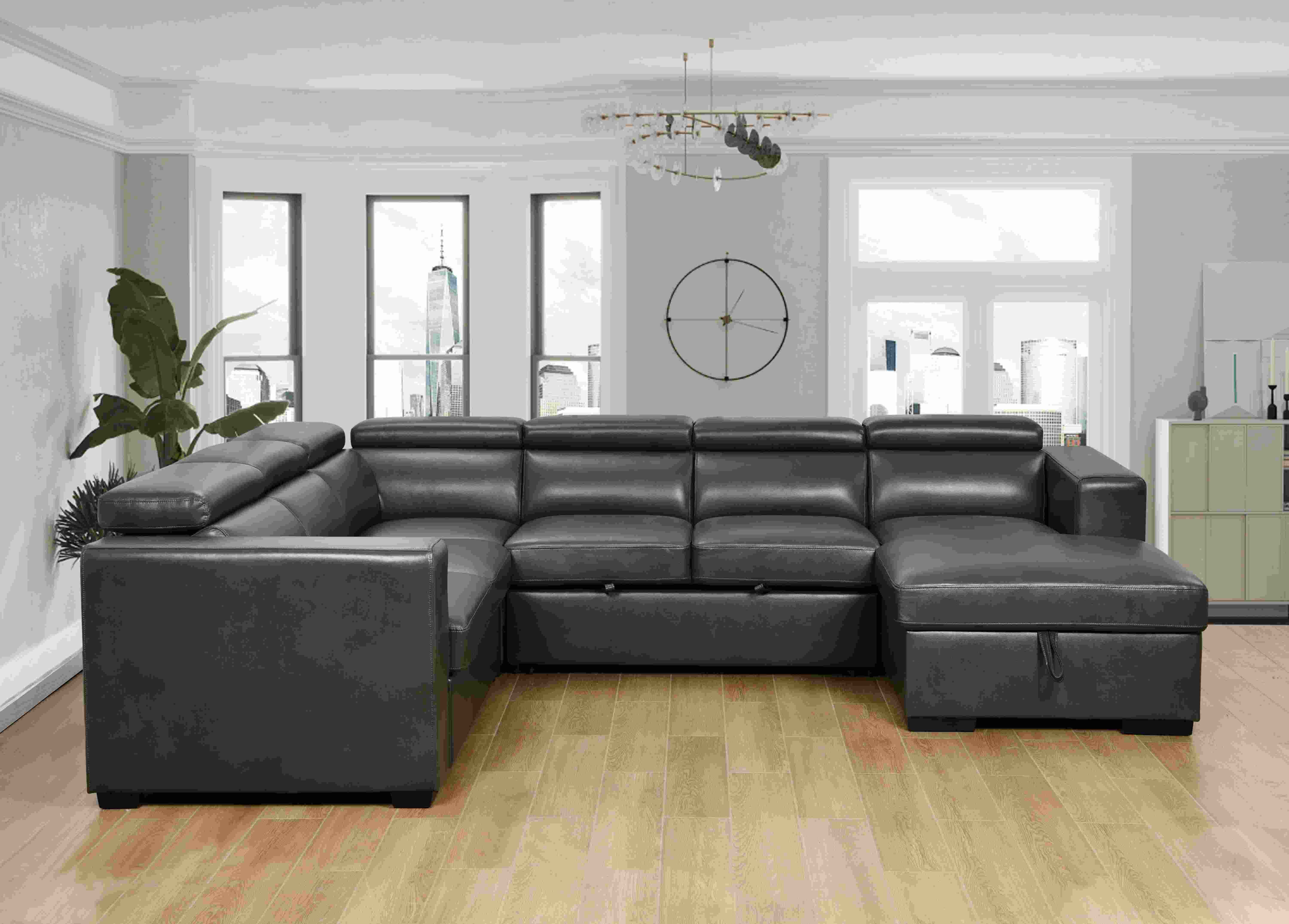 123 Modern U Shaped 7 seat Sectional Sofa Couch with Adjustable Headrest, Sofa Bed with Storage Chaise Pull Out Couch Bed for Living Room ,Gray,All Products : American Fashion Style Bags On Sale
