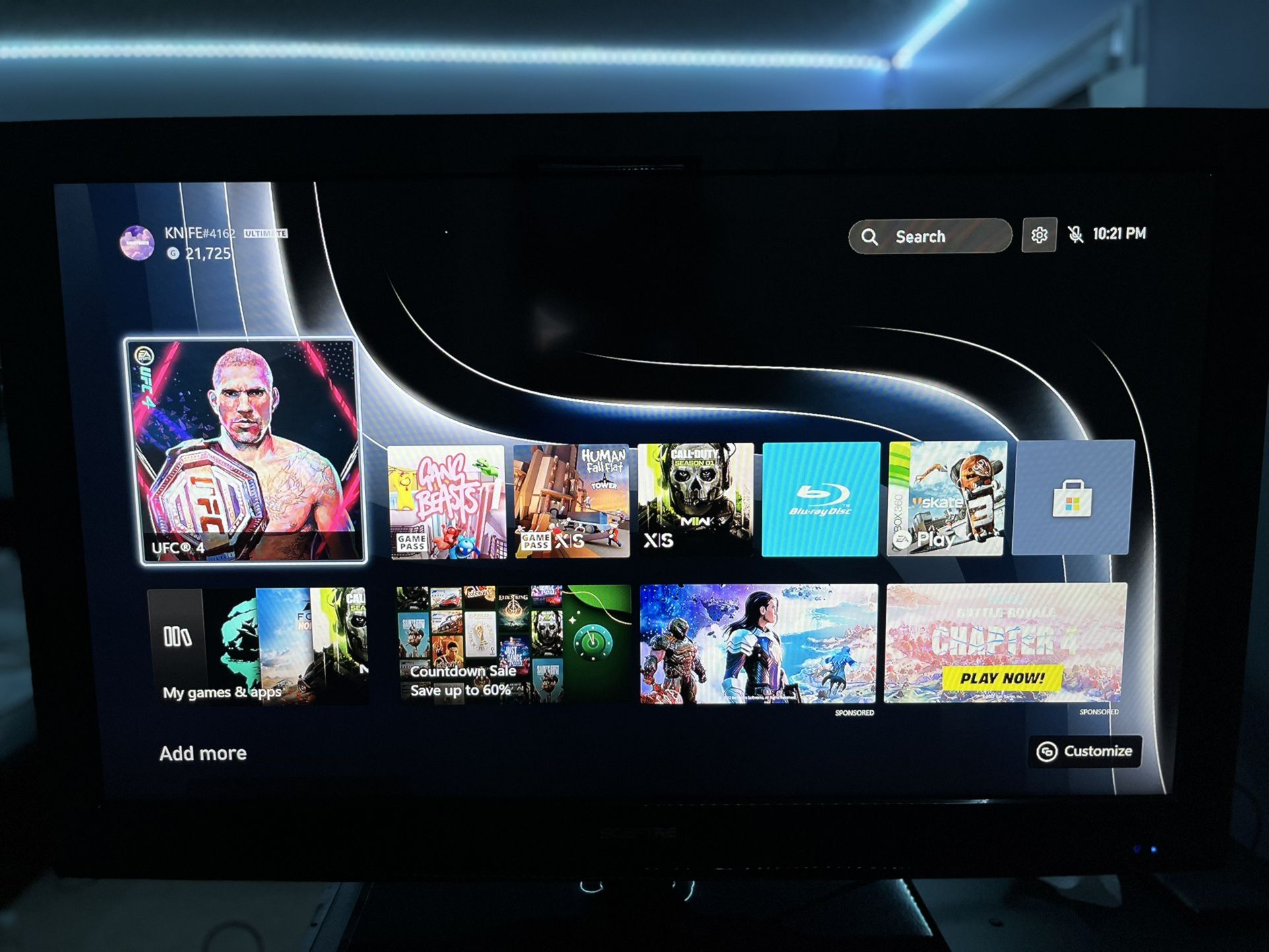 SCEPTRE TV with power cable and OG remote