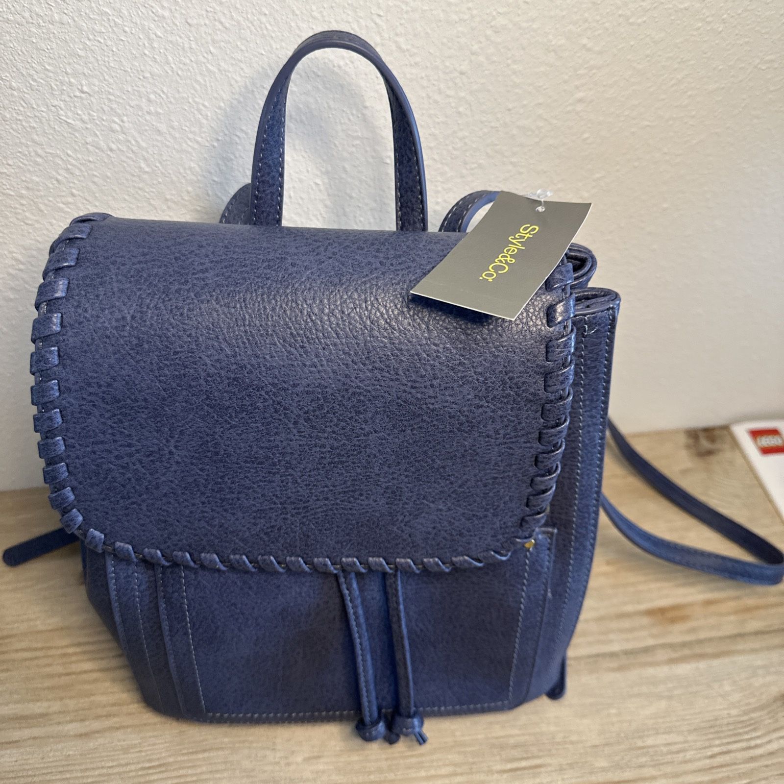 Style & Co Whip-Stitch Backpack, Moonlight Blue