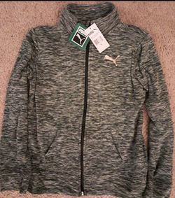 Puma Sweatshirt- Gray/Black, Kids, Size XL(16), tags still on