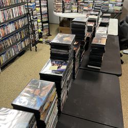 Thousands of DVDs and Blu-rays